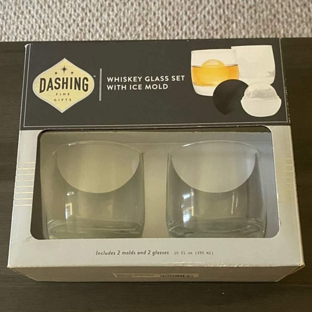 Whiskey Glasses & Ice Molds New in Box